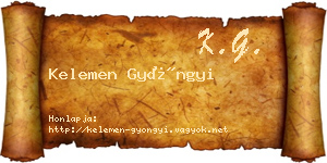 Kelemen Gyöngyi névjegykártya
