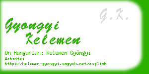 gyongyi kelemen business card
