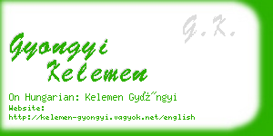 gyongyi kelemen business card